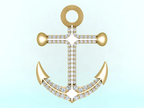 Anchor Pendant - Womens Pendant - N232 3D Print Model