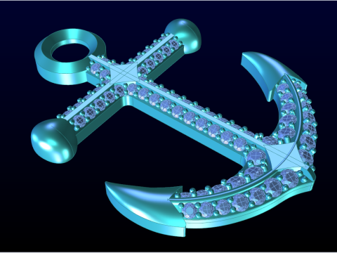Anchor Pendant - Womens Pendant - N232 3D 프린트 모델