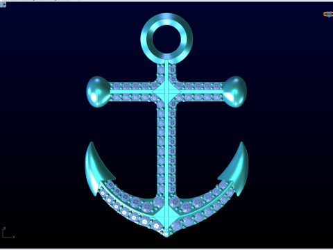 Anchor Pendant - Womens Pendant - N232 3D 프린트 모델