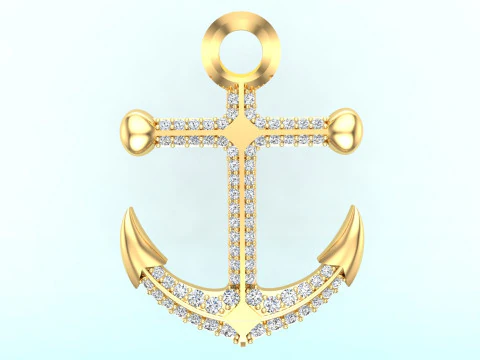 Anchor Pendant - Womens Pendant - N232 3D Print Model