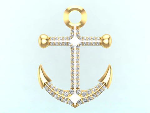 Anchor Pendant - Womens Pendant - N232 3D Print Model
