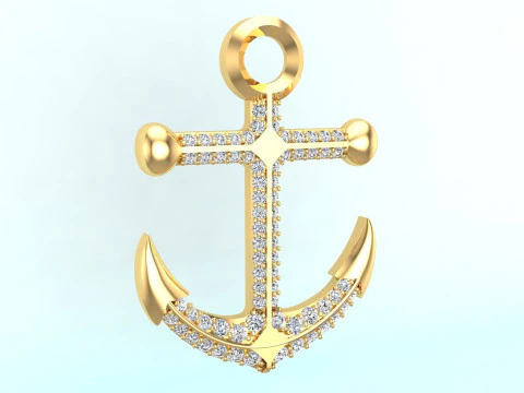 Anchor Pendant - Womens Pendant - N232 3D Print Model