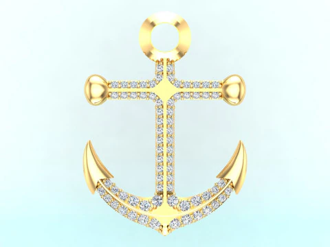 Anchor Pendant - Womens Pendant - N232 3D Print Model