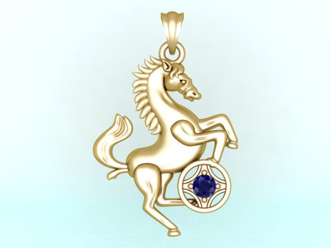 Horse Pendant - Horse Jewelry - N409 3D प्रिंट मॉडल