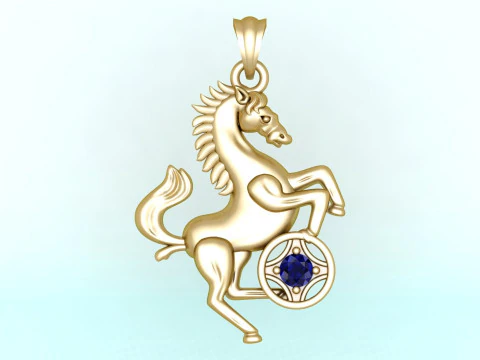 Horse Pendant - Horse Jewelry - N409 3D Print Model