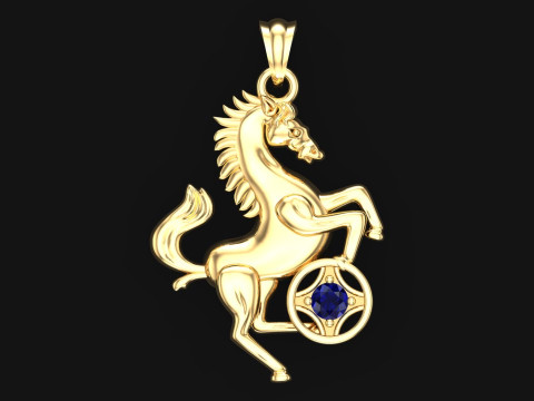 Horse Pendant - Horse Jewelry - N409 3D प्रिंट मॉडल