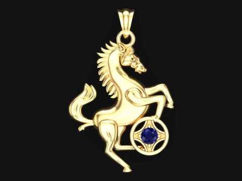 Horse Pendant - Horse Jewelry - N409 3D Print Model