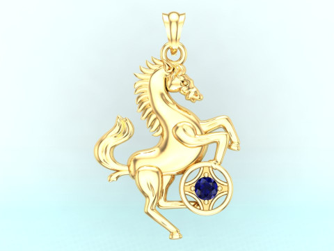 Horse Pendant - Horse Jewelry - N409 3D प्रिंट मॉडल