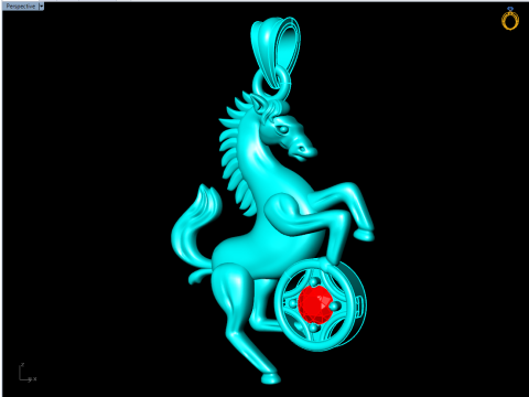 Horse Pendant - Horse Jewelry - N409 3D प्रिंट मॉडल
