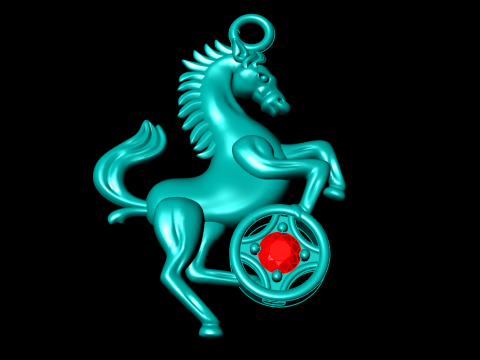 Horse Pendant - Horse Jewelry - N409 3D प्रिंट मॉडल