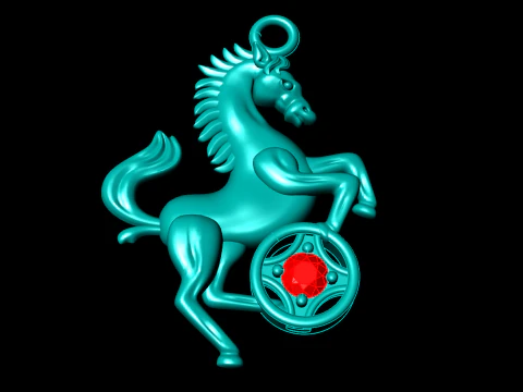 Horse Pendant - Horse Jewelry - N409 3D Print Model