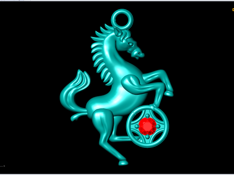 Horse Pendant - Horse Jewelry - N409 3D प्रिंट मॉडल