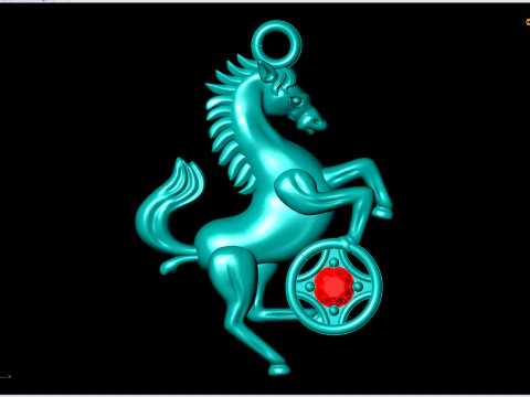 Horse Pendant - Horse Jewelry - N409 3D Print Model