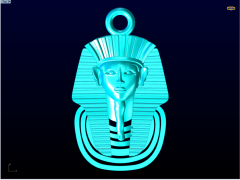 Pharaon Pendant - Pharaon Jewelry - N1106 Model Cetak 3D