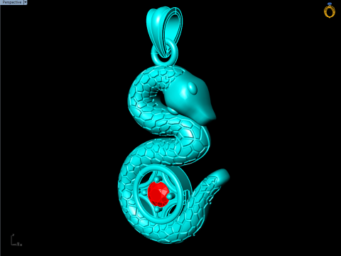 Snake Pendant - Zodiac Pendant - N447 3D Print Model