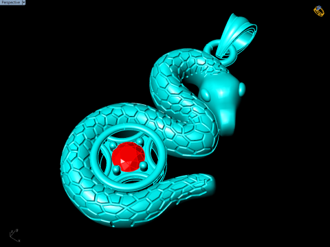Snake Pendant - Zodiac Pendant - N447 3D Print Model