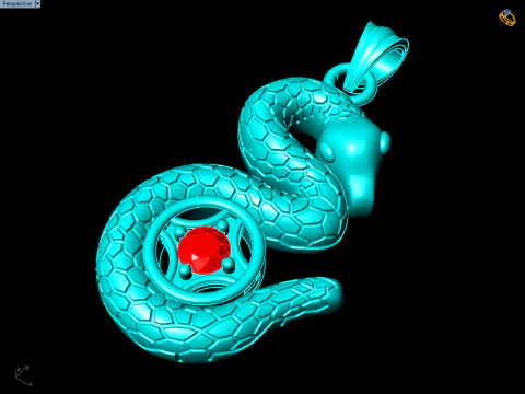 Snake Pendant - Zodiac Pendant - N447 3D Print Model