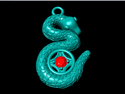 Snake Pendant - Zodiac Pendant - N447 3D Print Model