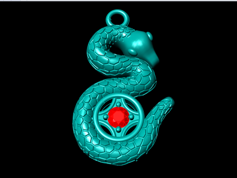 Snake Pendant - Zodiac Pendant - N447 3D Print Model