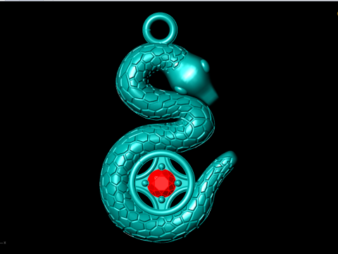 Snake Pendant - Zodiac Pendant - N447 3D Print Model