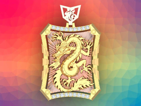 Підвіска-дракон - Чоловічі підвіски - N346 3D Принт Модель