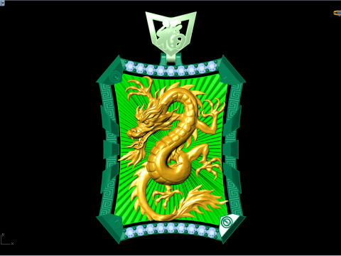 Dragon pendant - Mens pendants - N346 Model Cetak 3D