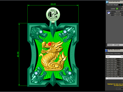 Dragon pendant - Men Dragon pendant - N358 3D printmodel