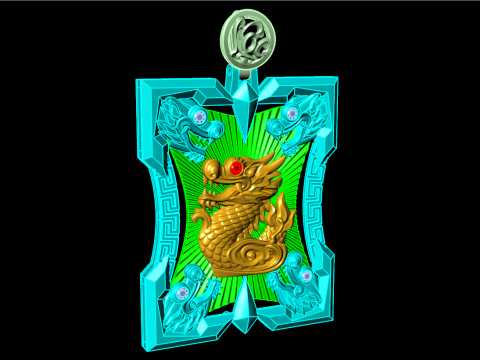 Dragon pendant - Men Dragon pendant - N358 3D printmodel