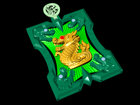 Dragon pendant - Men Dragon pendant - N358 3D printmodel