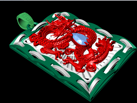 Dragon pendant - Mens pendant - N803 3D 打印模型