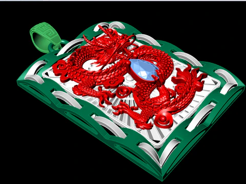 Dragon pendant - Mens pendant - N803 3D Print Model