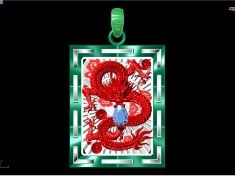 Dragon pendant - Mens pendant - N803 3D Print Model