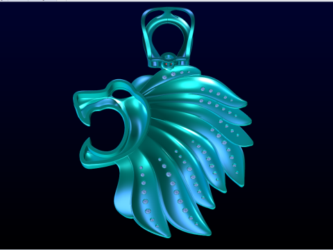 Lion pendant - Mens pendants - N956 Model do druku 3D