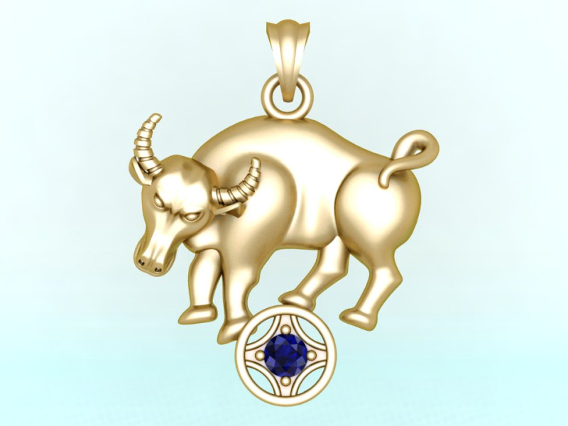 Buffalo pendant - Cows pendant - Gaur pendant - N929 3D printmodel .c4d .max .obj .3ds .fbx .stl .blend