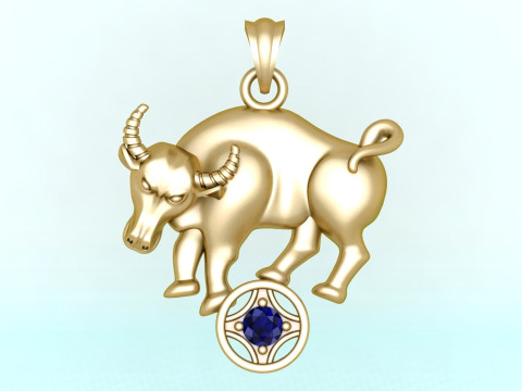 Buffalo pendant - Cows pendant - Gaur pendant - N929 3D Print Model