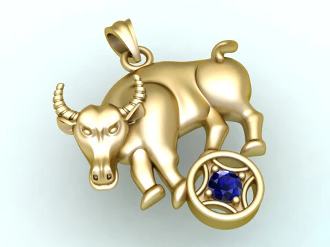 Buffalo pendant - Cows pendant - Gaur pendant - N929 3D Print Model