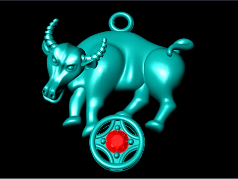 Buffalo pendant - Cows pendant - Gaur pendant - N929 3D Print Model