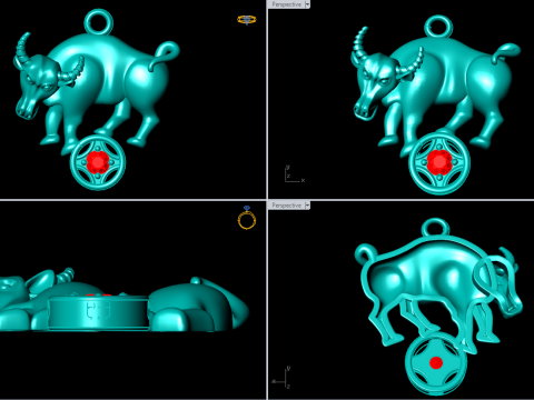 Buffalo pendant - Cows pendant - Gaur pendant - N929 3D printmodel