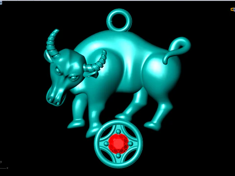 Buffalo pendant - Cows pendant - Gaur pendant - N929 3D Print Model