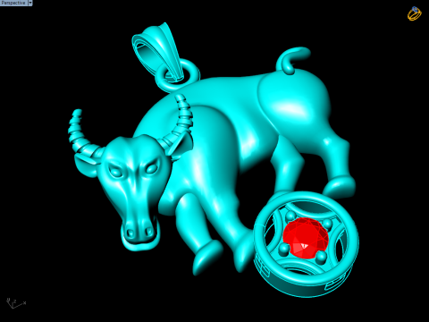Buffalo pendant - Cows pendant - Gaur pendant - N929 3D printmodel