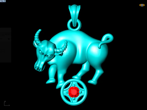 Buffalo pendant - Cows pendant - Gaur pendant - N929 3D Print Model