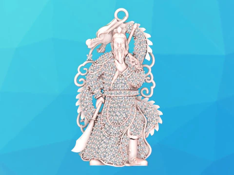 Guan Yu pendant - Guanyu pendant - Mens pendant - N858 3D Print Model