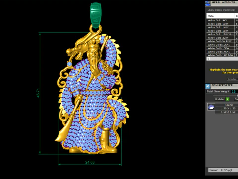 Guan Yu pendant - Guanyu pendant - Mens pendant - N858 3D Print Model
