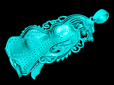 Guan Yu pendant - Guanyu pendant - Mens pendant - N858 3D Print Model