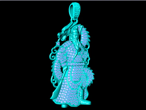 Guan Yu pendant - Guanyu pendant - Mens pendant - N858 3D Print Model