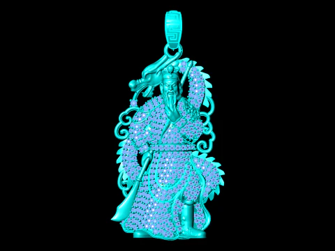 Guan Yu pendant - Guanyu pendant - Mens pendant - N858 3D Print Model