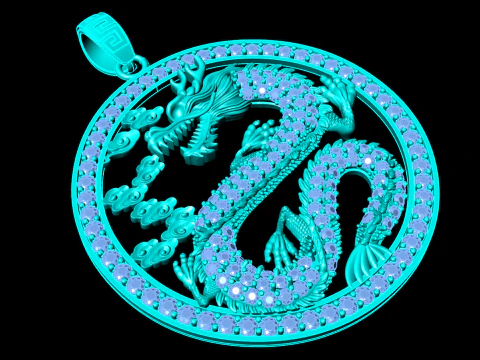 Dragon pendant - Mens pendant - N1230 3D Print Model