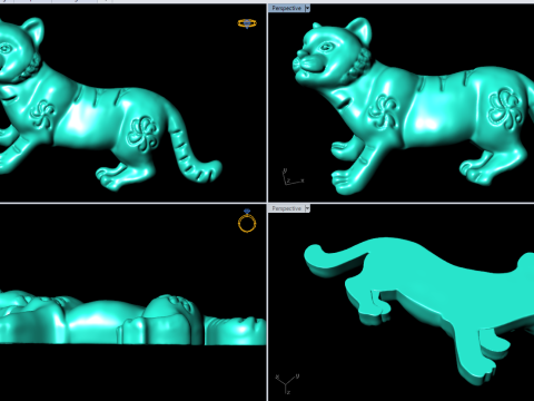Cat for jewelry - Cats for pendant - Cat for ring - N932 3D 打印模型