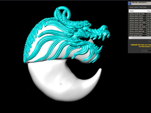 Dragon pendant - Bears claw - Tiger nails - Tiger fang - N905 3D printmodel