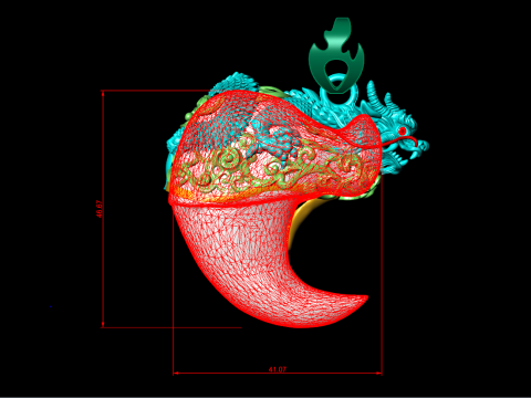 Dragon pendant - Bears claw - Tiger nails - Tiger fang - N918 Model Cetak 3D
